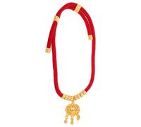 Handmade Pet Collar with Adjustable Fit Red Rope Lucky Lock Charm