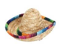 Handmade Pet Straw Hat with Adjustable Chin Strap, Beautiful Sun Hat, Funny Costume Party Photo Prop, Dog Sombrero Hat Dog, Puppy, Cat, Kitten