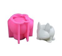 Handmade Plant Pots Flexible Silicone for Concrete Planter Creative Rabbits Shaped Flower Pots Plaster Mold