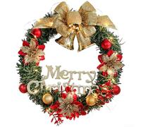 Handmade Plastic Christmas Wreath for Wall and Door Decoration, Designed with Seasonal Motifs to Create Festive Ambiance for Holiday Celebrations (30CM Wreath, Style B)