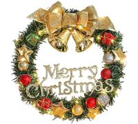 Handmade Plastic Christmas Wreath for Wall and Door Decoration, Designed with Seasonal Motifs to Create Festive Ambiance for Holiday Celebrations (30CM Wreath Style C)