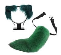 Handmade Plush Cats Ears Headbands Fauxs Furs Tail For Halloween Cosplay Party Costumes Accessories For Kids Adult Cats Ears And Tail Set