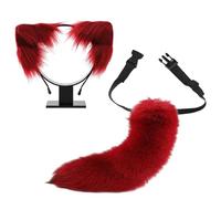 Handmade Plush Cats Ears Headbands Fauxs Furs Tail For Halloween Cosplay Party Costumes Accessories For Kids Adult Cats Ears And Tail Set