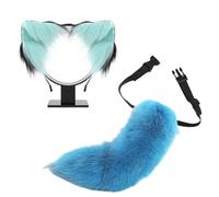 Handmade Plush Cats Ears Headbands Fauxs Furs Tail For Halloween Cosplay Party Costumes Accessories For Kids Adult Cats Ears And Tail Set