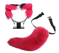 Handmade Plush Cats Ears Headbands Fauxs Furs Tail For Halloween Cosplay Party Costumes Accessories For Kids Adult Cats Ears And Tail Set