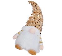 Handmade Plush Dwarf Doll With Lights Christmas Holiday Decoration For Home Office Kids-Friendly Festive Accent Washable Fabric Holiday Collectible