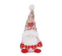 Handmade Plush Gnome Dolls for Mr and Mrs Valentine's Day Decorative Set for Warm Romantic Ambiance (Mens mens flags)