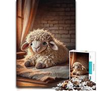 Handmade Plush Lamb Toy Picture Puzzle for Adults, 1000 PCS