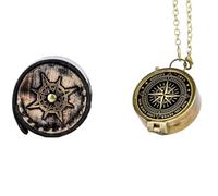 Handmade Pocket Compass | Antique Vintage | Brass Compass | Leather Box | Exquisite Nautical Compass for Home Decor | Gift for Every Occasion | Super7One