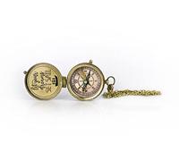 Handmade Pocket Compass | Cary London | Antique Vintage | Brass Compass | Leather Box | Exquisite Nautical Compass for Home Decor | Gift for Every Occasion | Super7One