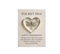 Handmade Pocket Hugs from Heaven, Mini Acrylic Hugs Token with Encouragement Card, Themed Pocket Gift Card Decoration for Friends Family and Loved Ones (B)