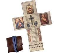 Handmade Portable Catholic Altar For Daily Prayer & Devotion, Christian Catholic Gifts, Pocket Travel Shrine With Cross & Rosary, Christian Faith Companion, For Travel & Spiritual Practice