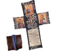 Handmade Portable Catholic Altar For Daily Prayer & Devotion, Christian Catholic Gifts, Pocket Travel Shrine With Cross & Rosary, Christian Faith Companion, For Travel & Spiritual Practice