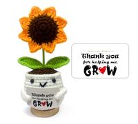 Handmade Positive Sunflower, Thank You for Helping Me Grow, Teacher Appreciation Gifts, Birthday Gifts for Women, Best Friend Birthday Gift for Women/Mom/Sisters, Thoughtful Present from Daughter/Son