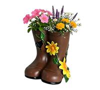 Handmade Premium Resin Rain Boot Planter, 5.31”Whimsical Flower Pot, Versatile Home Accent for Indoor/Outdoor, Creative Desk Organizer & Sculpture, Elegant Sunflower, Unique Planter, Home Decor Gift