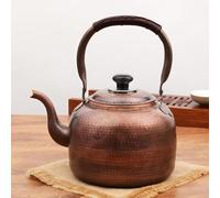 Handmade Pure Copper Teapot - Thick Hammered Stovetop Kettle for Gas - 3L Vintage Copper Tea Pot - and Stylish Kitchen Essential