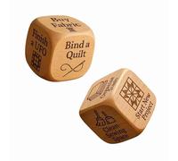 Handmade Quilter's Dice, Quilter's Decision Dice with 6 Engraved Tasks, Family Gathering Interactive Props, for Sparking, Creative Inspiration and Quality Parents, Child Time (2 Pieces)