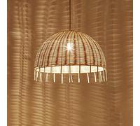 Handmade Rattan Lampshade Pendant Lights Ceiling Shade Nordic Creative Bird Nest Hand-Woven Twine Hanging Ceiling Lamp E27 Southeast Asian Suspension Light for Kitchen Island Restaurant Light