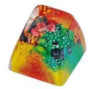 Handmade Resin Artisan Keycap - Coral Reef Ocean Theme with Sea Creatures- 1U ESC Key - Cherry MX Mechanical Keyboard Compatible - 3D Mini Aquarium Design (Hermit Crab)