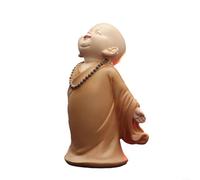 Handmade Resin Little Monk Sculpture, Chinese Style Buddha Statue Figurine for Home Office Car Decoration, Exquisite Craft Ornament(6#)