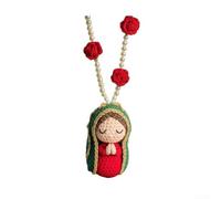 Handmade Resin Virgin Mary For Dashboard Charm with Spiritual Blessing Theme Designed for Rearview Mirror Hanging and Vehicle Faith Decor (Model E)