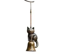 Handmade Retro Cat Wind Chime, Outdoor Wind Chimes for Cat Lovers, Hanging Memorial Ornaments Gifts for Mom Grandma Cats Lovers, Outside Yard Home Porch Decorations (C)