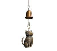 Handmade Retro Cat Wind Chime, Outdoor Wind Chimes for Cat Lovers, Hanging Memorial Ornaments Gifts for Mom Grandma Cats Lovers, Outside Yard Home Porch Decorations (A)