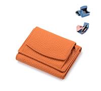 Handmade Rfid Soft Leather Purse - Women's Foldable Short Wallet, Minimalist Small Trifold Wallet, Lady Pocket Coin Purse, Multi Card Holders Wallet (11)