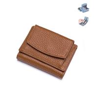 Handmade Rfid Soft Leather Purse - Women's Foldable Short Wallet, Minimalist Small Trifold Wallet, Lady Pocket Coin Purse, Multi Card Holders Wallet (13)