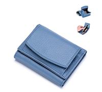 Handmade Rfid Soft Leather Purse - Women's Foldable Short Wallet, Minimalist Small Trifold Wallet, Lady Pocket Coin Purse, Multi Card Holders Wallet (15)