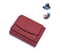 Handmade Rfid Soft Leather Purse - Women's Foldable Short Wallet, Minimalist Small Trifold Wallet, Lady Pocket Coin Purse, Multi Card Holders Wallet (3)