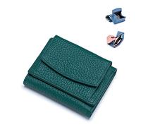Handmade Rfid Soft Leather Purse - Women's Foldable Short Wallet, Minimalist Small Trifold Wallet, Lady Pocket Coin Purse, Multi Card Holders Wallet (14)
