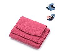 Handmade Rfid Soft Leather Purse - Women's Foldable Short Wallet, Minimalist Small Trifold Wallet, Lady Pocket Coin Purse, Multi Card Holders Wallet (7)