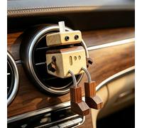 Handmade Robot Car Air Freshener, Car Air Freshener for Men, Shaking Wooden Man Figurine Car Diffuser with 3 Scents, Wooden Man with Wobbly Legs for Cars Office Home Decor