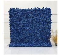 Handmade Romantic Blue Rose Cloth Flower Wall Large Artificial Flower Wall Backdrop Panels, Rose Wedding Backdrop 3D Floral Wall Fabric Flower Wall for Party Bridal Wedd(2 * 2m/6.56 * 6.56FT