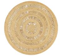 Handmade Rug Braided Jute 120 cm Berkfield Home Brown 100cm diameter