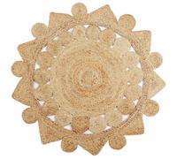 Handmade Rug Braided Jute 150 cm Berkfield Home Brown 100cm diameter