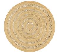 Handmade Rug Braided Jute 150 cm Berkfield Home Brown 100cm diameter