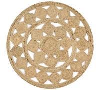 Handmade Rug Braided Jute 150cm Home Room Floor Protector Carpet Mat vidaXL