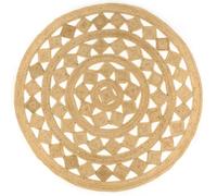 Handmade Rug Braided Jute 210 cm Indoor Floor Mat Carpet Area vidaXL