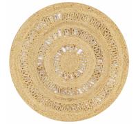 Handmade Rug Home Living Room Floor Protector Carpet Mat Braided Jute vidaXL