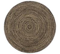 Handmade Rug Jute Black and Brown 210 cm Indoor Floor Mat Carpet vidaXL