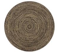 vidaXL Handmade Rug Jute Black and Natural 150 cm
