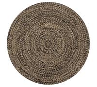 Berkfield Handmade Rug Jute Black And Natural 90 Cm
