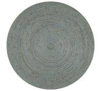 Berkfield Handmade Rug Jute Round 120 Cm Olive Green