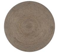 Handmade Rug Jute Round 150 cm Grey Berkfield Home Grey 100cm diameter