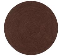 Handmade Rug Jute Round 150cm Brown Home Room Floor Protector Carpet vidaXL