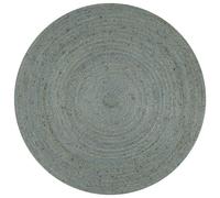 Handmade Rug Jute Round 150cm Olive Green Room Floor Protector Carpet vidaXL