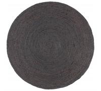 Handmade Rug Jute Round 210 cm Dark Grey