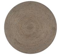 Handmade Rug Jute Round 90 cm Grey Berkfield Home Grey 100cm diameter